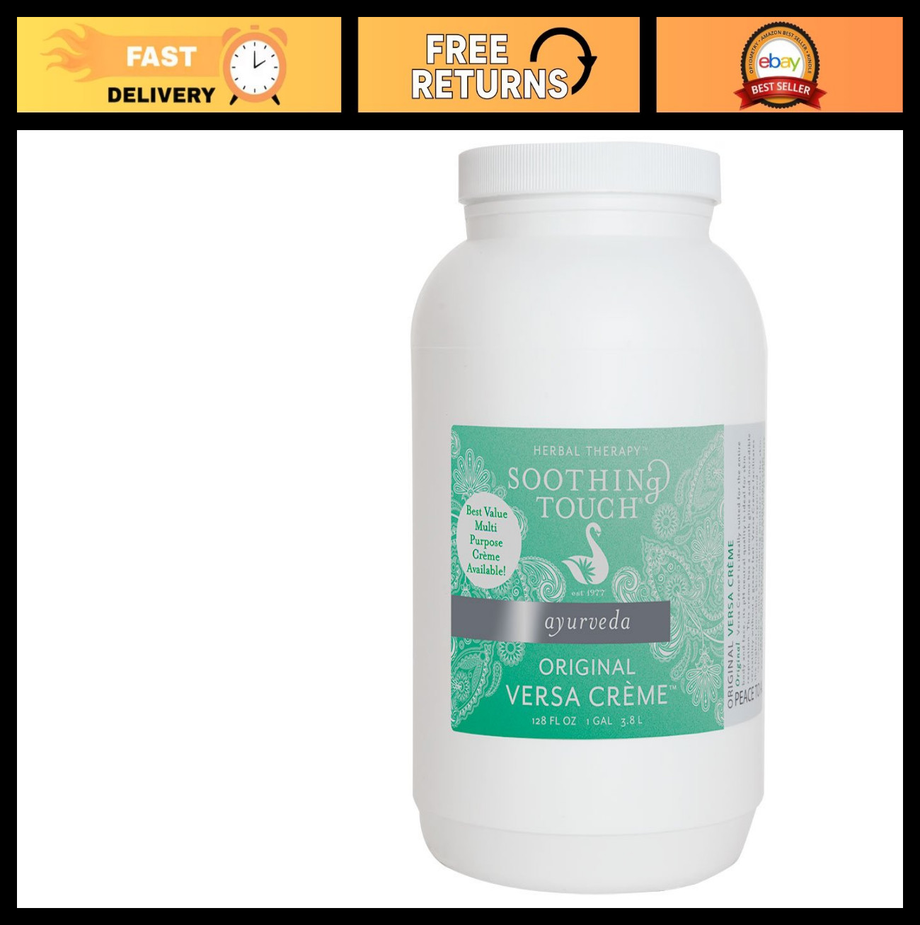 Versatile Soothing Touch Cream, 1 Gallon – Moisturizing, Skin Relief, All-Purpos