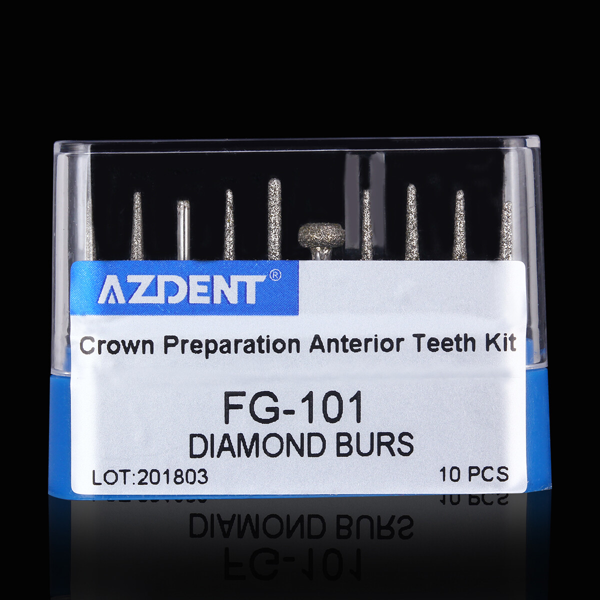 50Types Dental Surgical FG Diamond Burs Kit Fit High Speed Handpiece AZDENT
