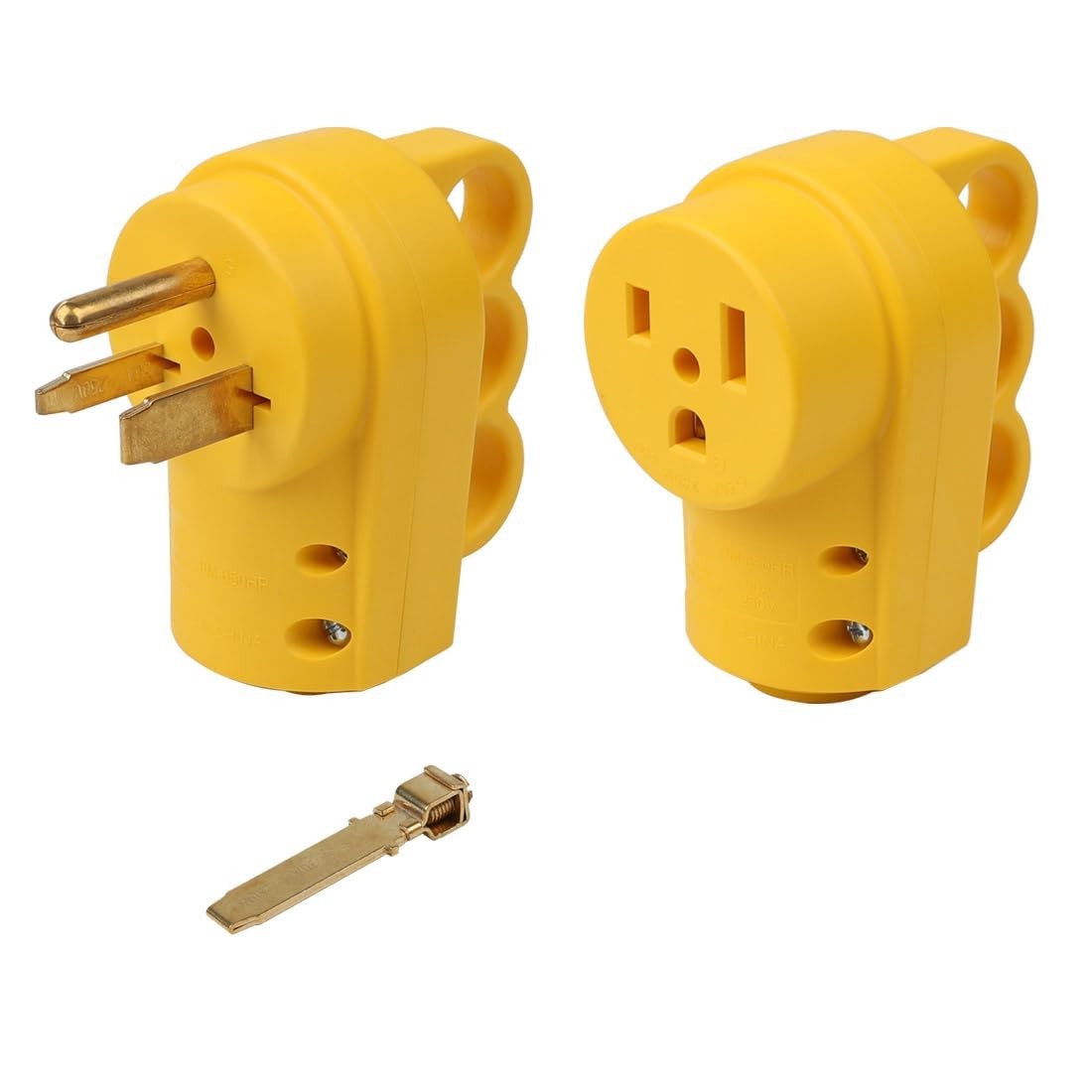 50 Amp Welder Male and Female Plug Kit, NEMA 6-50P/6-30P & 6-50R RV Replacement