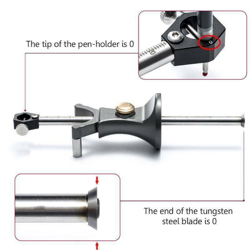 DIY Dual-purpose Linear Arc Scriber Parallel Wood Line Drawing Woodworking Tool