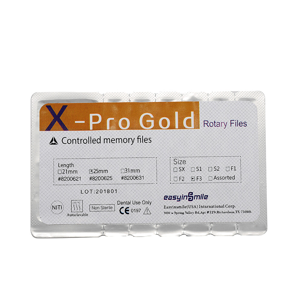 Dental Endodontic X-Pro Gold Taper Rotary Files Endo Root Canal File Easyinsmile