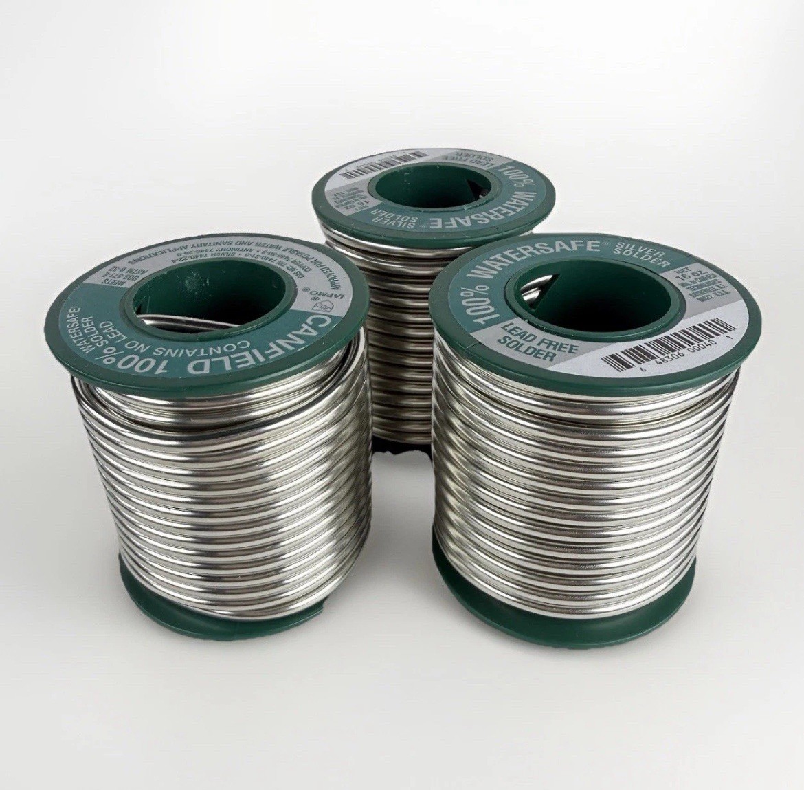 Spool Canfield 100% Watersafe Lead Free .125in Dia. Silver Solder Lot Of 3 New
