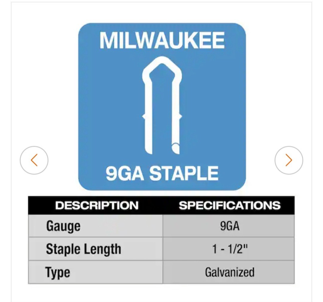 1-1/2 In. 9-Gauge Galvanized Staples For M18 FUEL Utility Fencing Stapler
