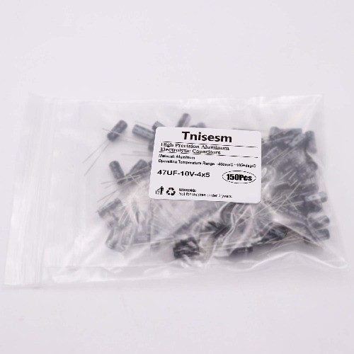 20Pcs 47uF 10V Aluminum Electrolytic Capacitors Radial Lead Size: 47UF-10V-4X5