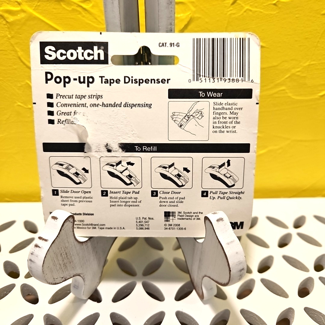 NWT Scotch Wrist Pop-up Pre-Cut Tape Strips Dispenser Refill Elastic Band Blue