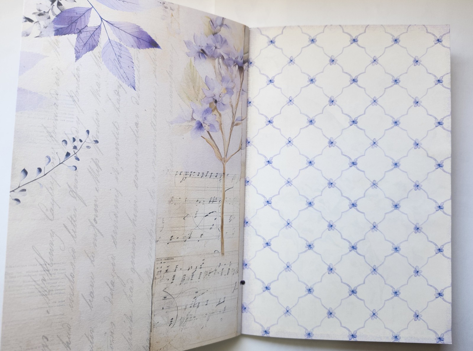 Junk Journal Blank Booklet «LAVENDER DREAMS» Vintage Purples 40pgs