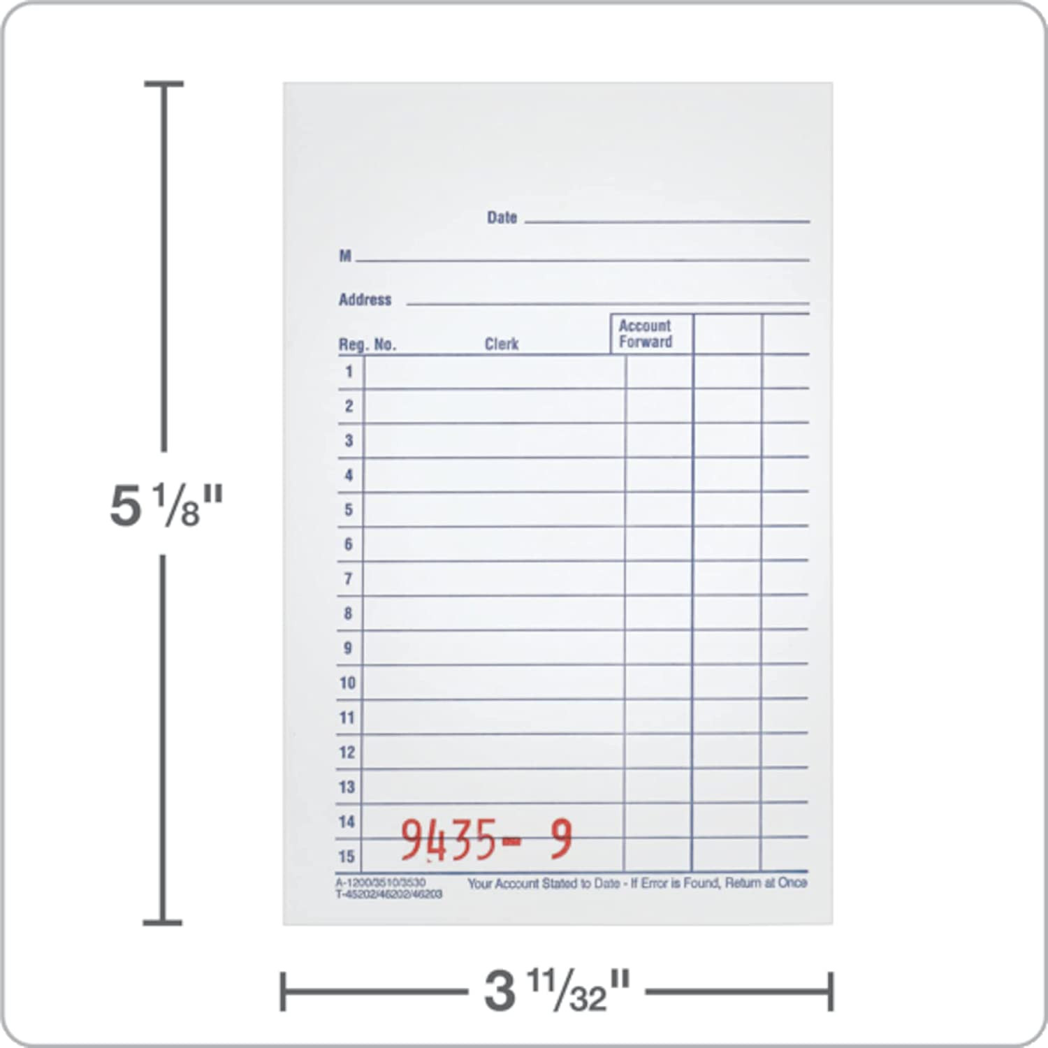 General Purpose Sales Book, Carbonless, (Pack of 10) (DC3510)