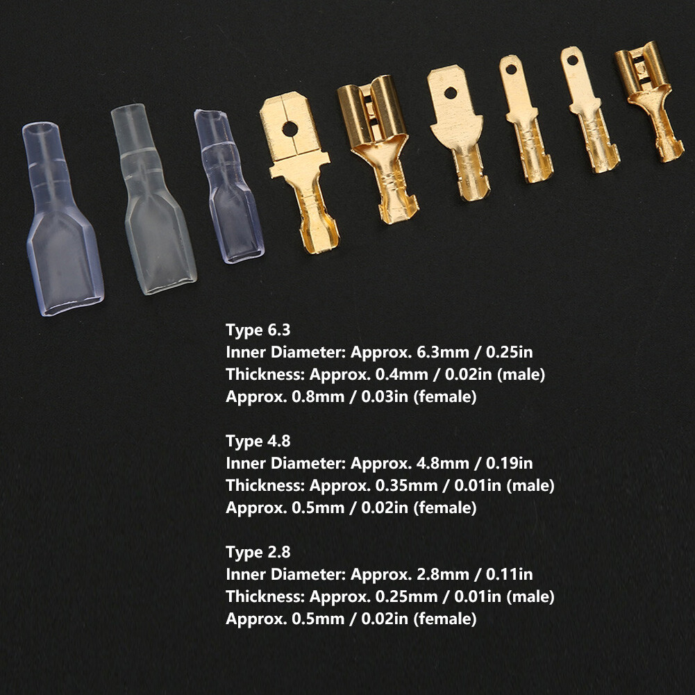 180Pcs Electrical Wire Cable Terminal Connector Golden Insert Spring With Cover