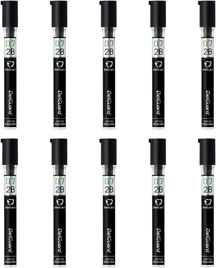 Zebra Mechanical Pencil Leads Delgado 0.7 2B 10 Count B-P-LDB10-2B