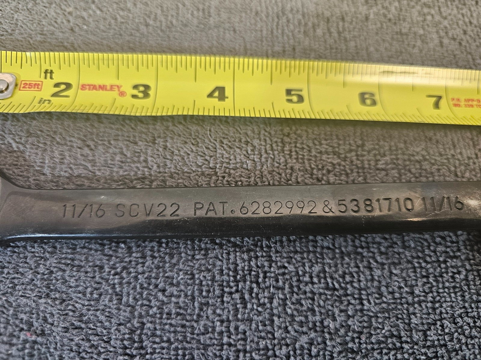 Proto Tools USA, Reversible Combo Ratchet Wrench 11/16in, Black Chrome, SCV22