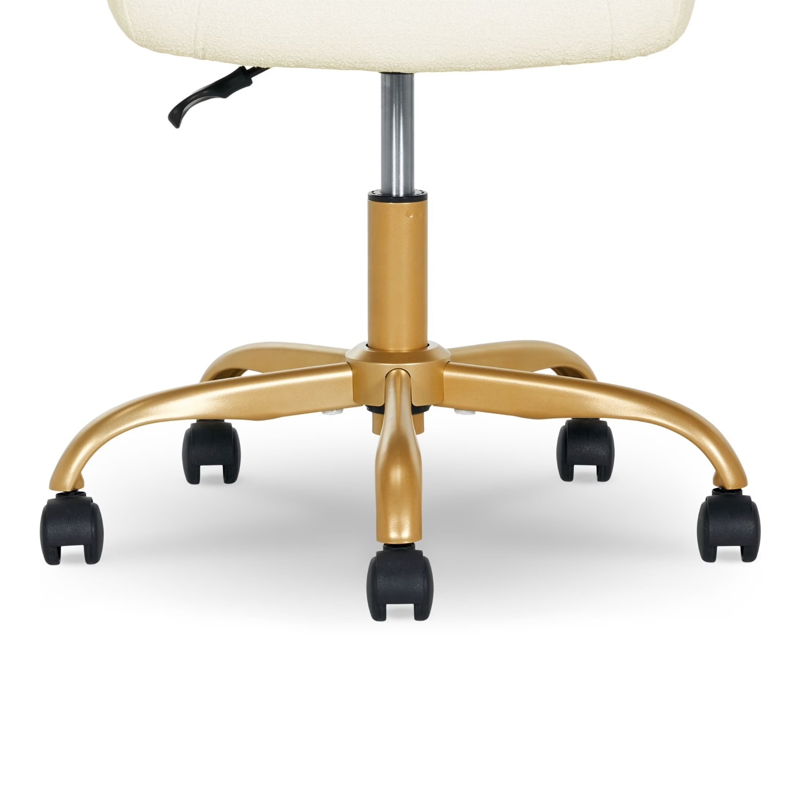 Mainstays Bouclé Armless Office Chair for Adults and Teens, Cream