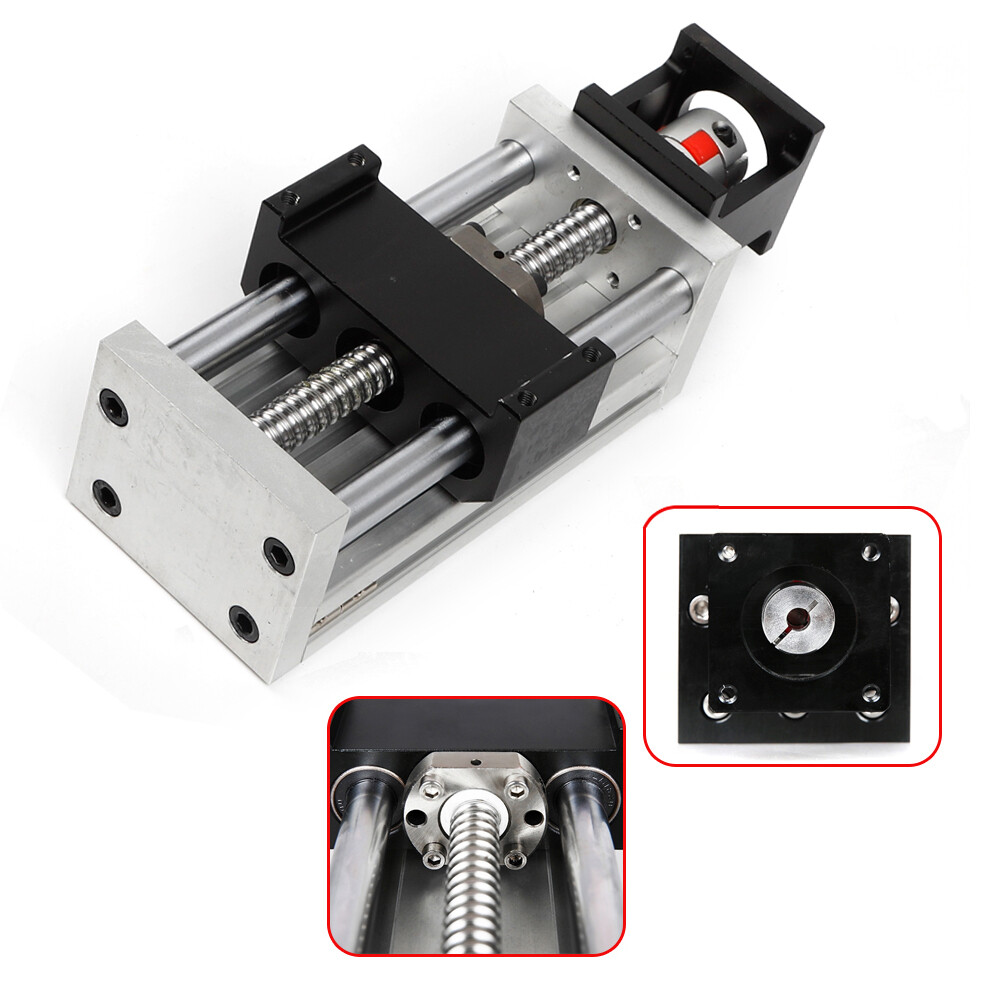 100mm stroke Ball Screw Rail Slide Linear Guide Stage Manual Table CNC Linear