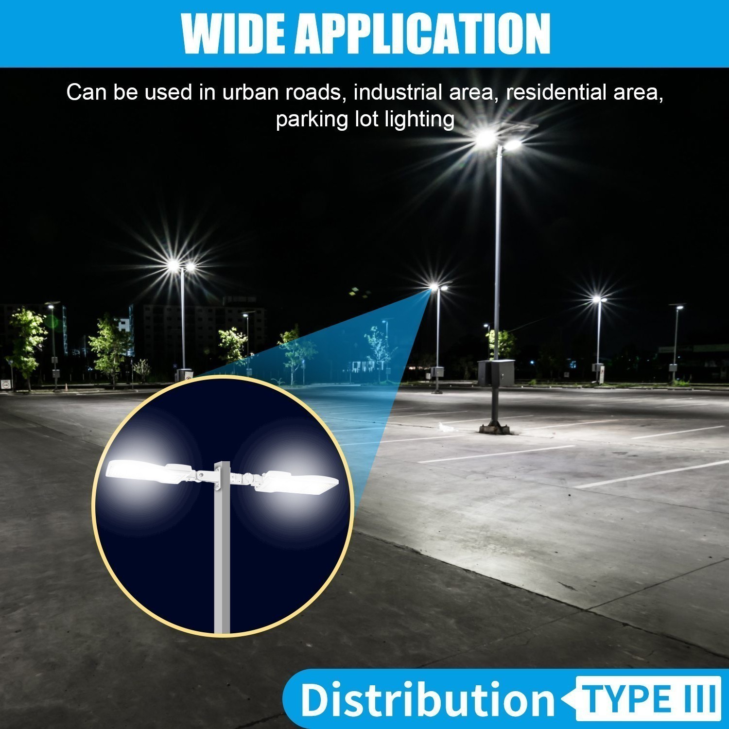 Dusk To Dawn LED Parking Lot Shoebox Wall Light 400W Outdoor Street Road Lamp