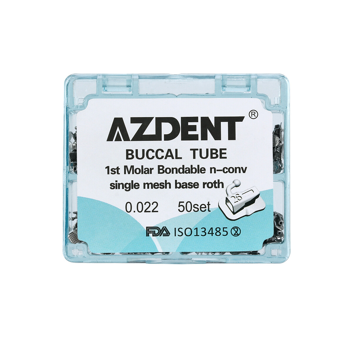 AZDENT Dental Orthodontic Bondable Buccal Tube 1st /2nd Molar Roth /MBT Non-Conv
