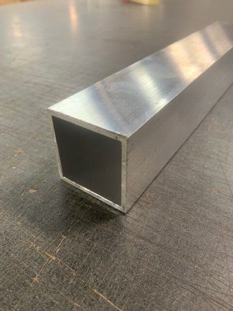 1/8″ x 1.5″ x 1.5″ Square Aluminum Tube x 5″ Long, 6061 Aluminum, 1/8″ Wall
