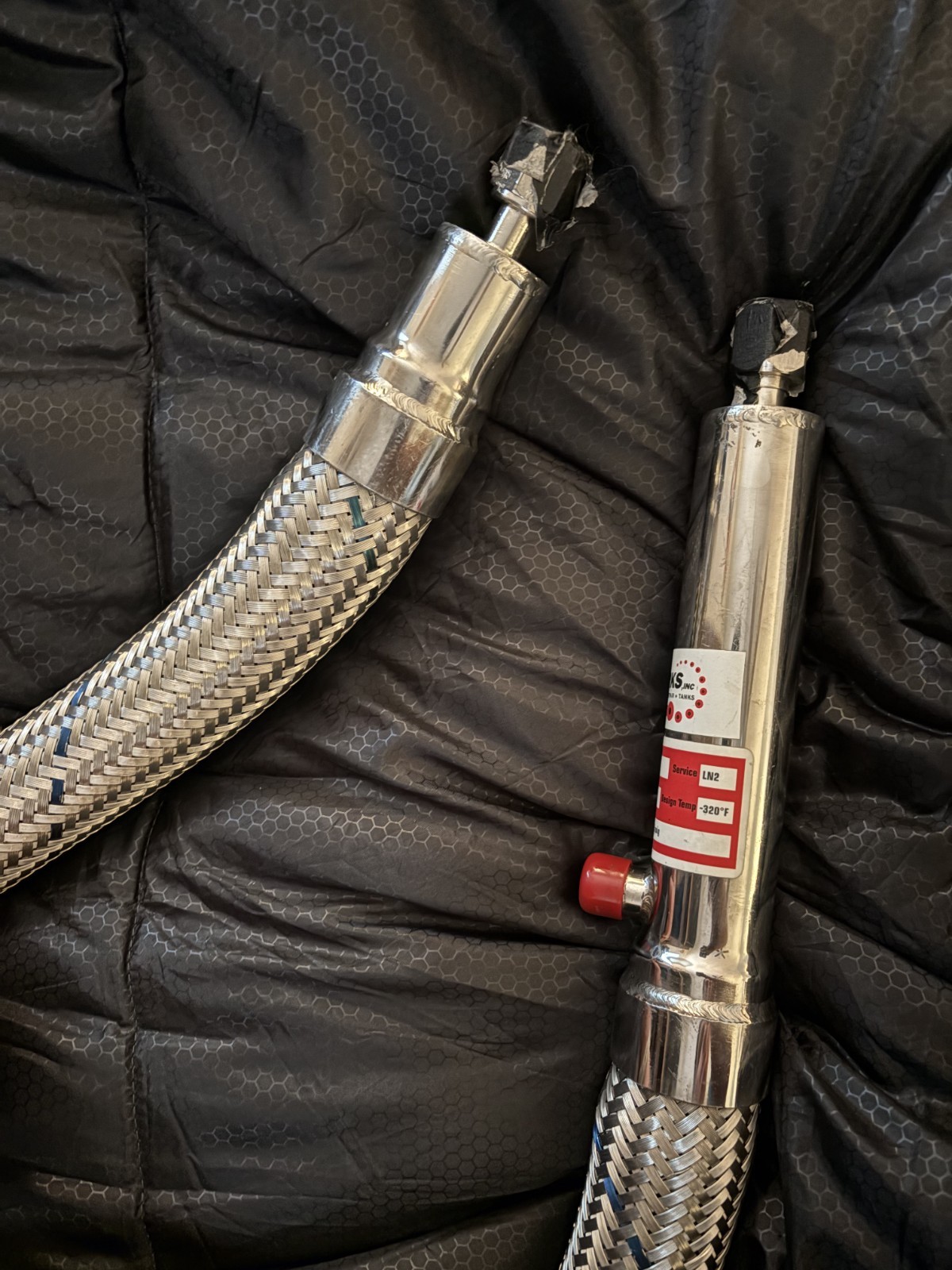 CryoWorks 6ft LN2 Liquid Nitrogen Hose w/ Separator Vent