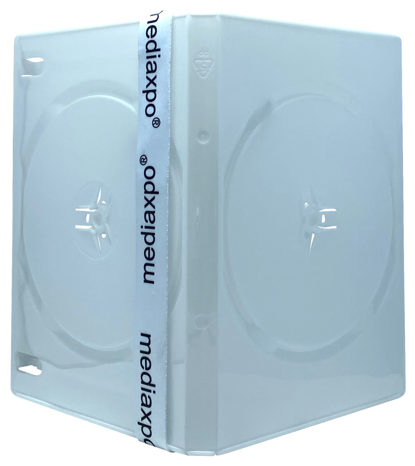 100 PREMIUM STANDARD Solid White Color Double DVD Cases & 100 Matte Inserts