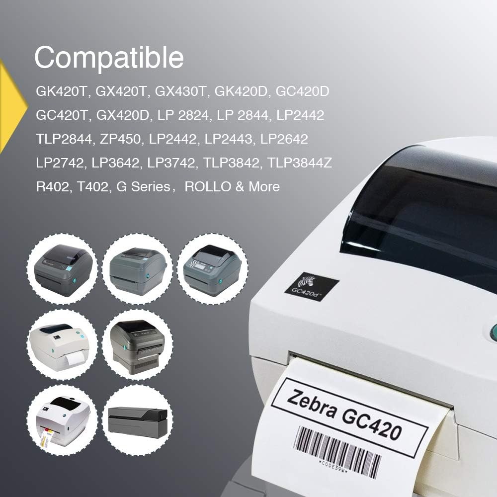 4″x2″ Direct Thermal Labels Barcode Stickers 750/Roll for Zebra & Rollo Printer