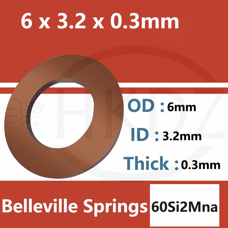 Belleville Disc Springs Washers Spring Washer 60Si2MnA Spring Steel Various Size