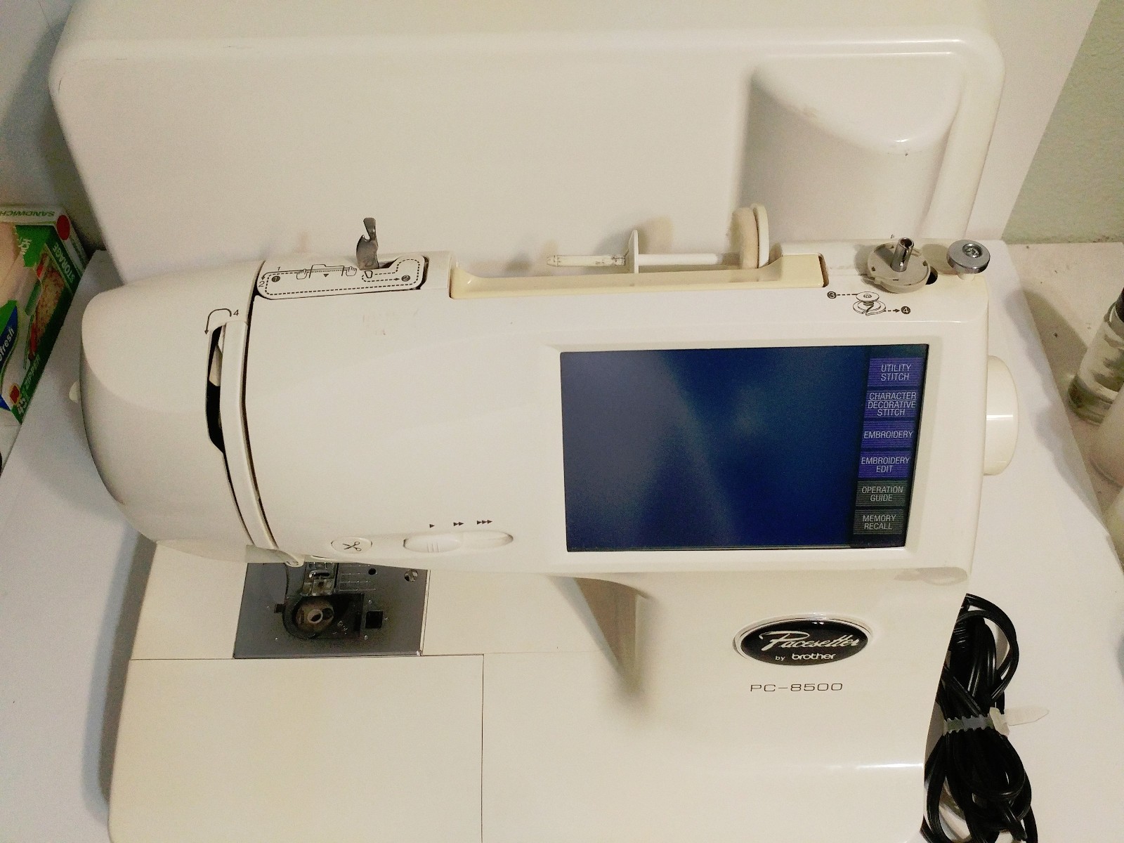 Brother Pacesetter PC-8500 Computerized Embroidery & Sewing Machine Lot +