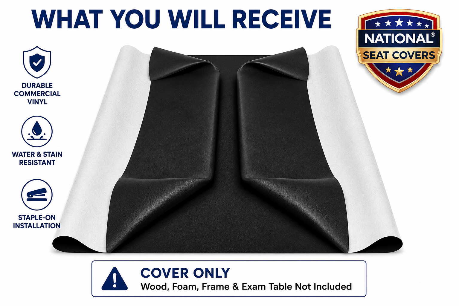 Midmark Ritter Exam 204 Replacement Vinyl Upholstery Cover – STAPLE ON