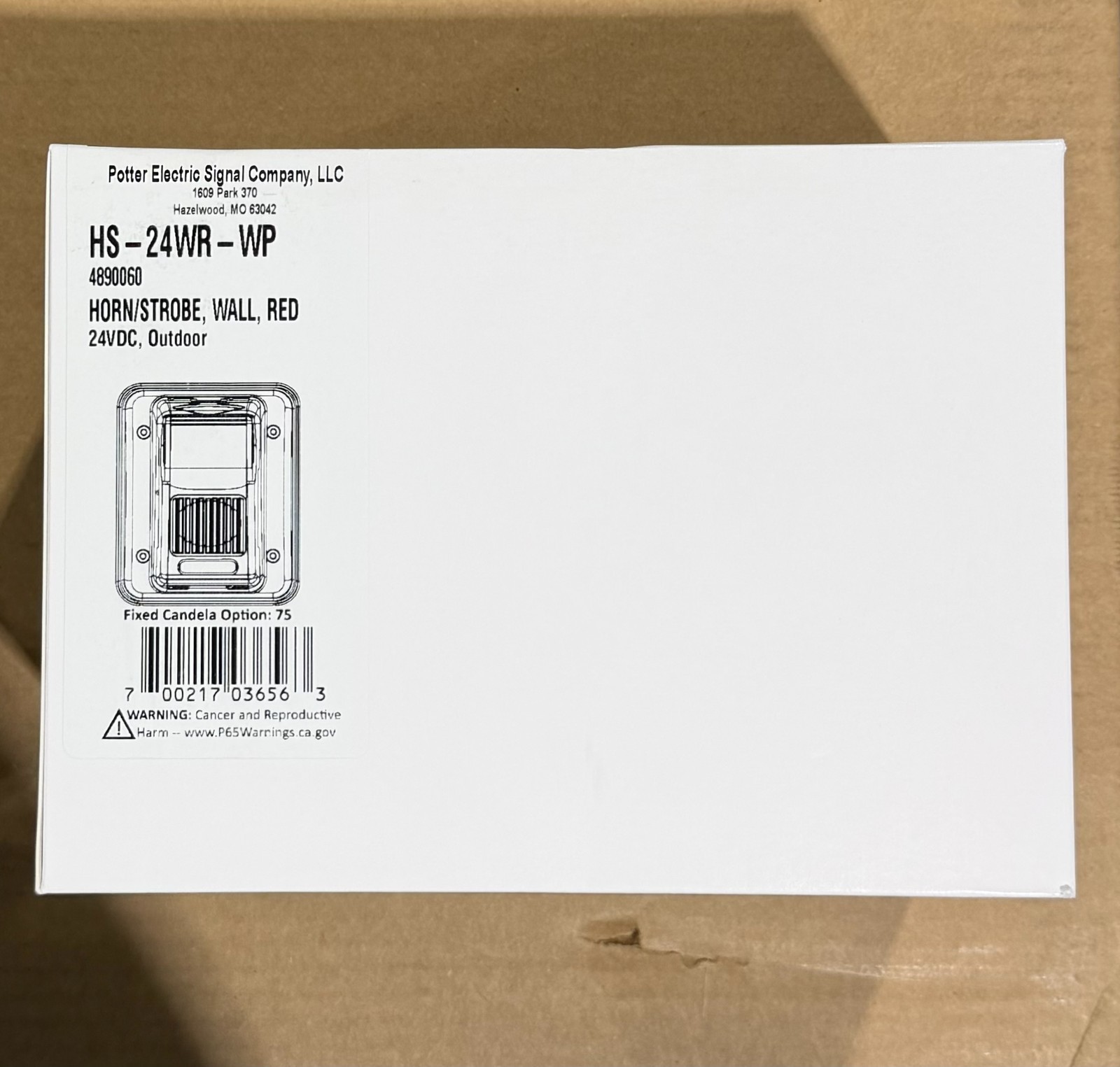 POTTER HS-24WR-WP #4890060 Wall Mount Horn Strobe Outdoor New!!! (29 Available)