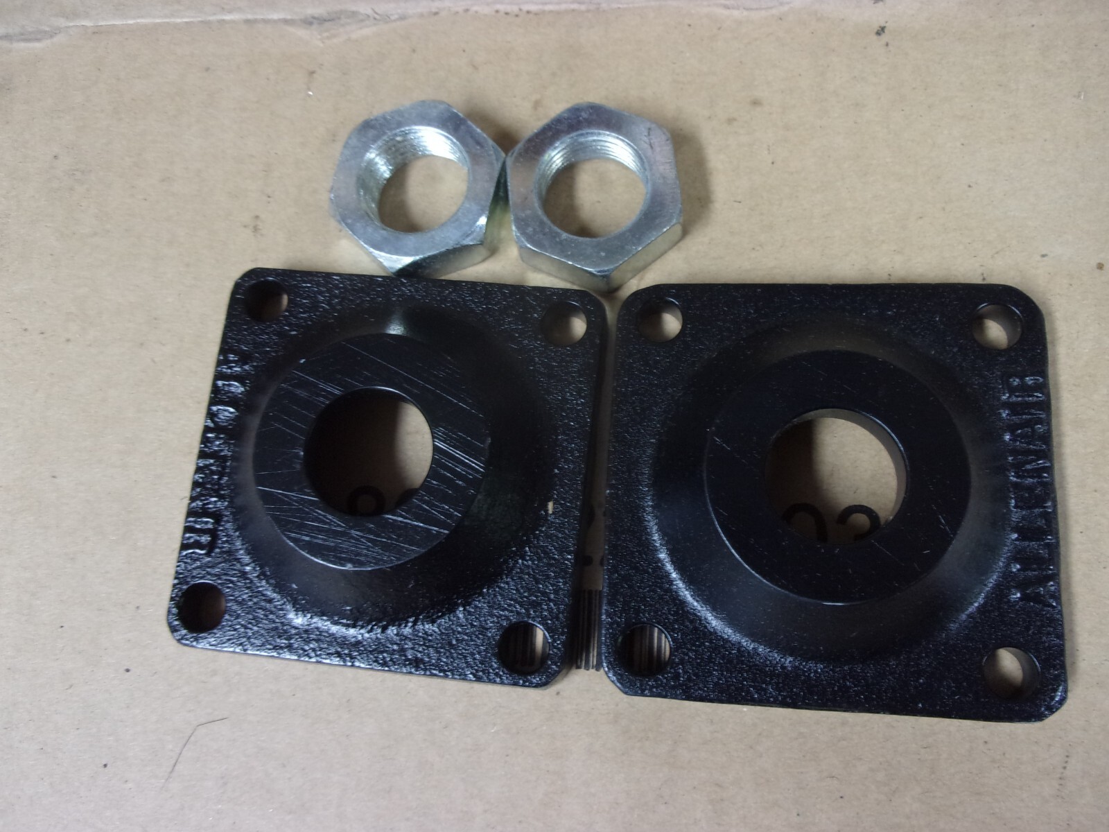 2 A129 Pneumatic Air Cylinder Flange Flush Front Mount Bracket Plate 4 Bolt USA