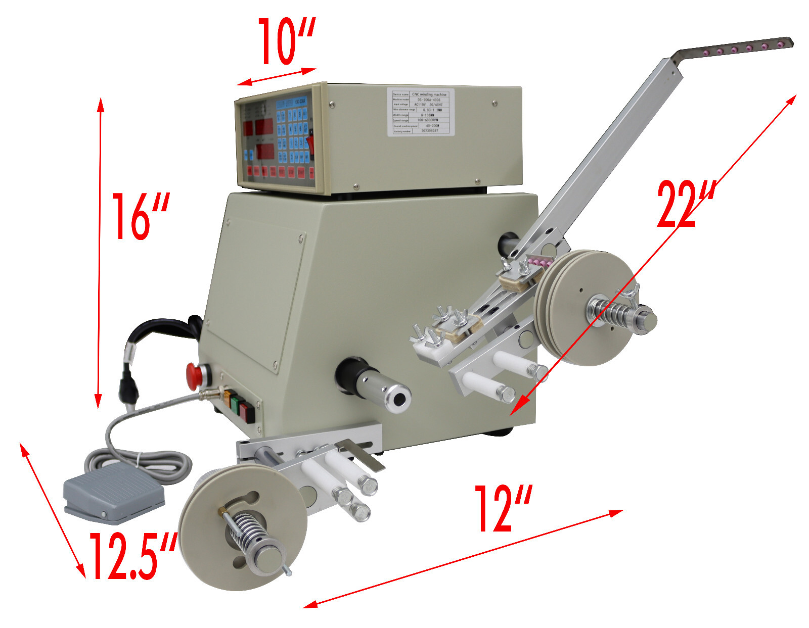 110V CNC Automatic Computer Coil Winder Winding Machine for 0.04-1.2 mm Wire