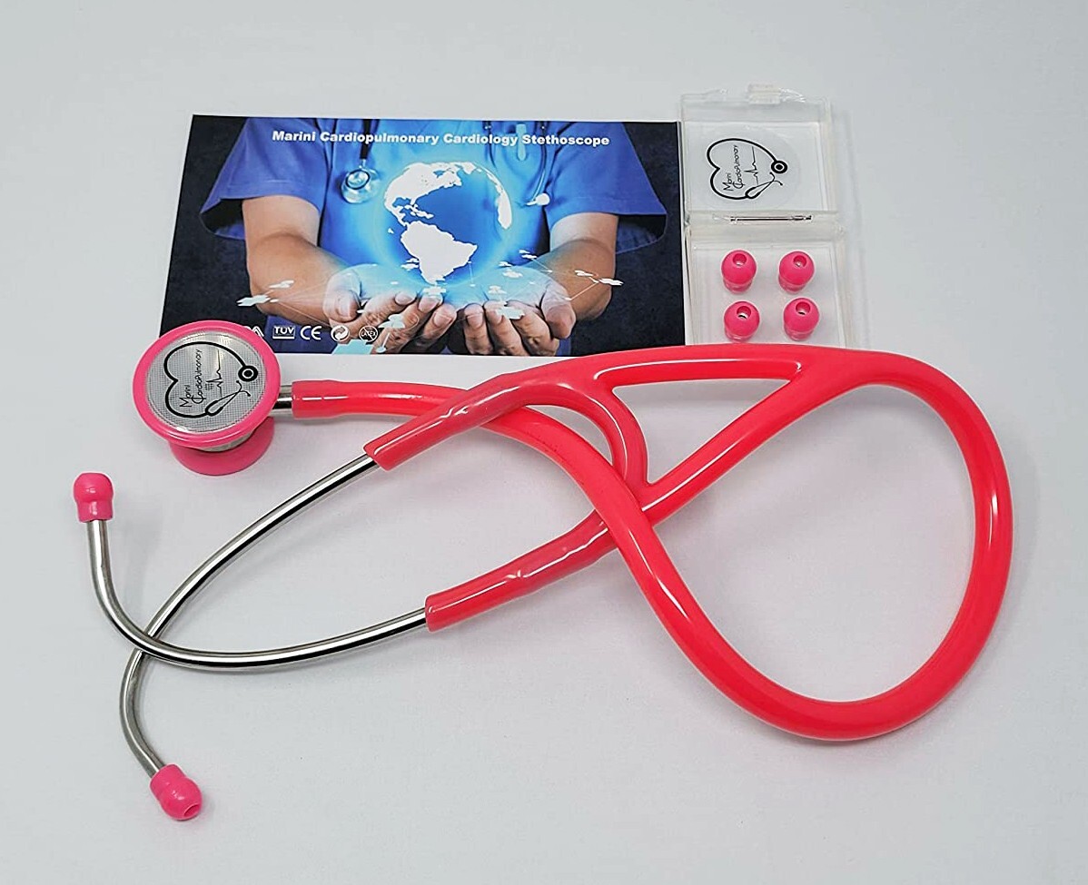 Cardio Platinum Pro Cardiology Stethoscope (HOT Pink) Medical BSN RN TNCC CVC