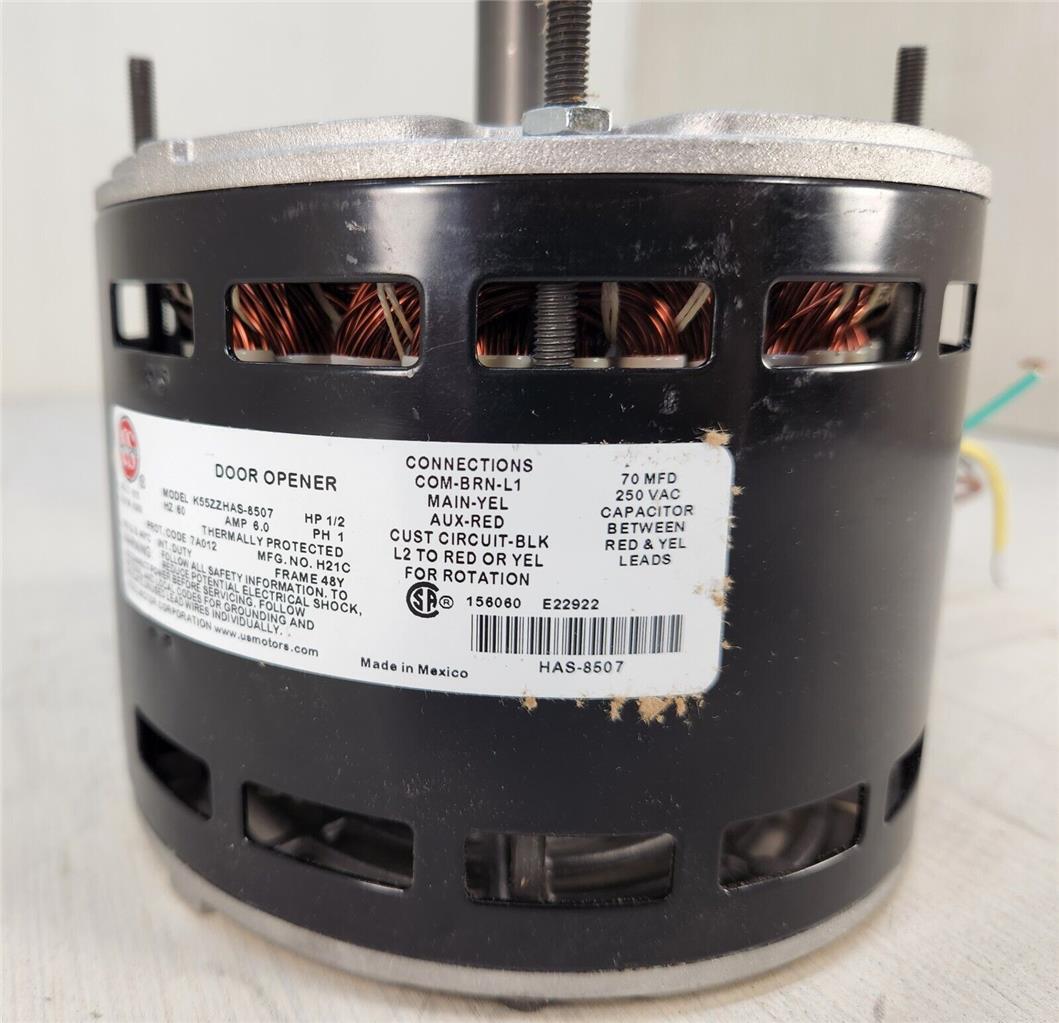U.S. Motors Furnace Air Blower Motor 1/2 HP 115 Volt 1000 RPM 48Y Frame HVAC