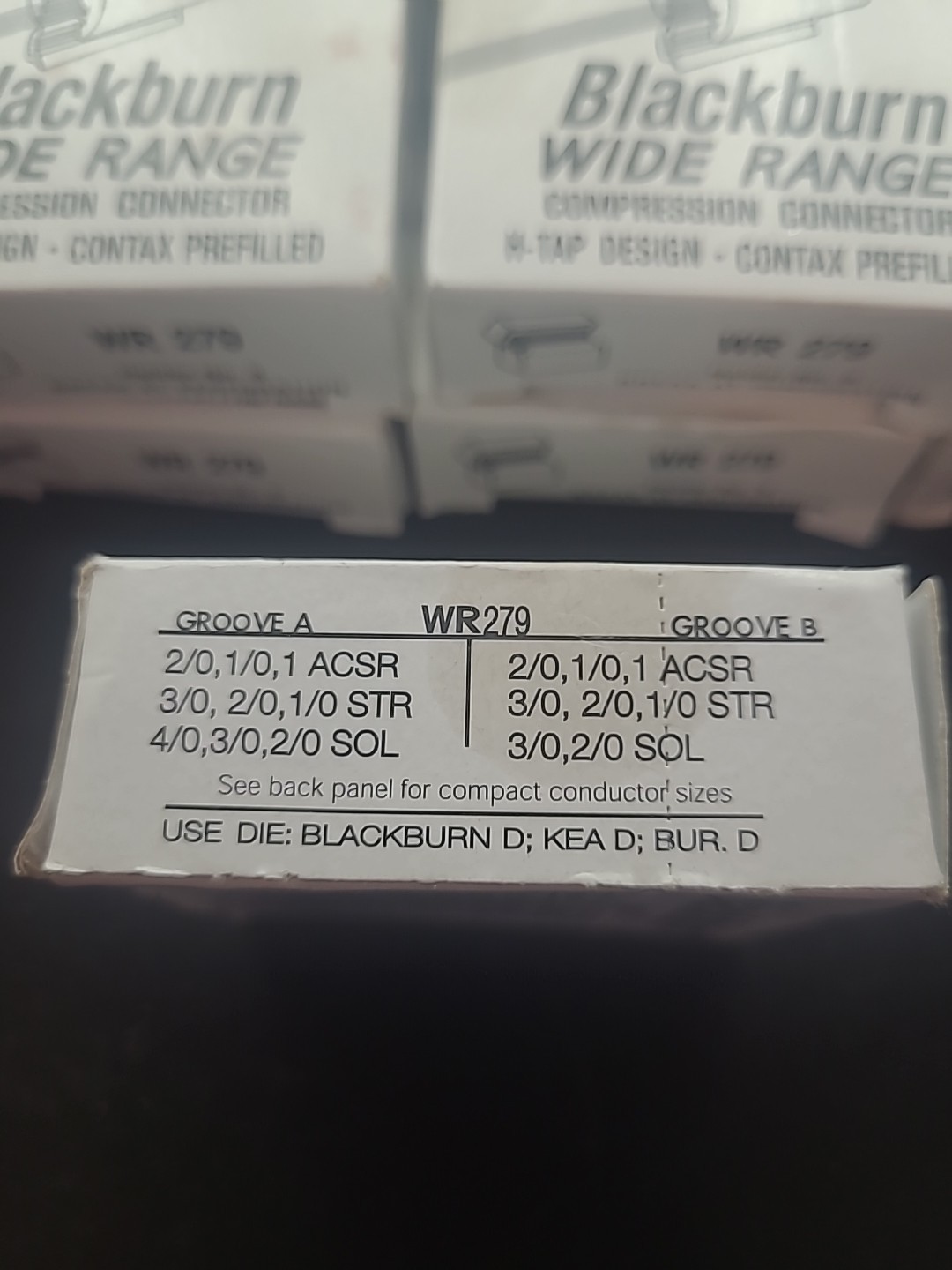 Lot of 25 x Blackburn WR279 Wide Range Compression Connector H-Tap Contax