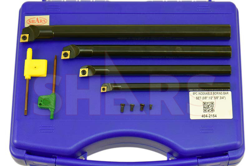 4PC SCLCR INDEXABLE BORING BAR SET 3/8 1/2 5/8 3/4″+ 4 CCMT INSERTS $124 OFF M]