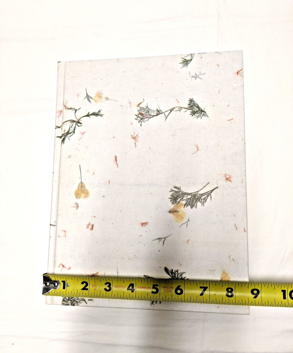 Vintage Anything Book Journal Blank Unused Lined White Floral Hard Cover 8.5×11