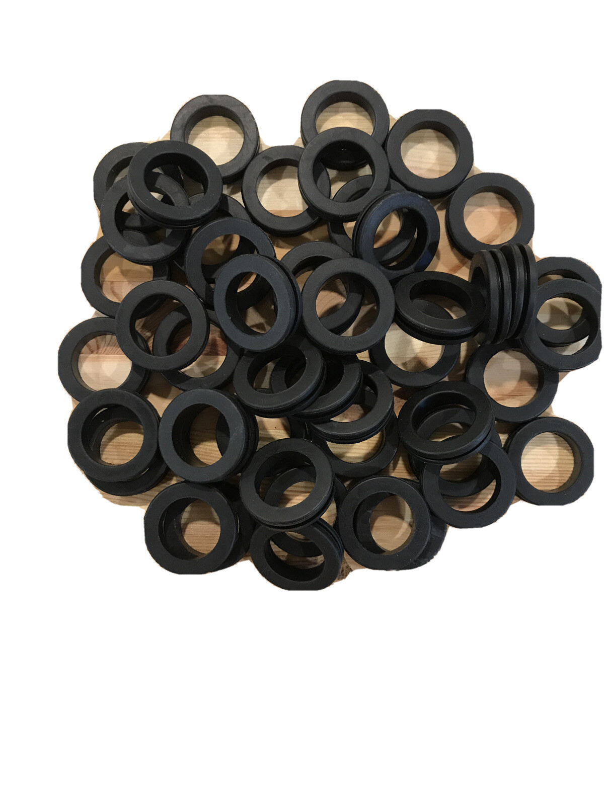 Lot of 25 Rubber Grommets 3/4″ Inside Diameter, Fits 1-1/16″ Panel Holes, Boxes
