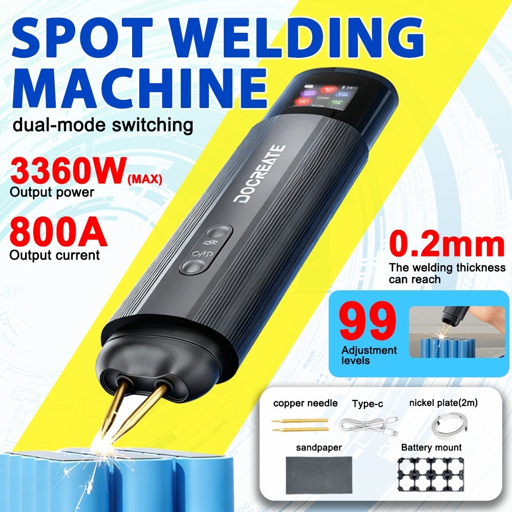 99 Gears Adjustable Spot Welder Portable Spot Welding Machine for 18650 Battery