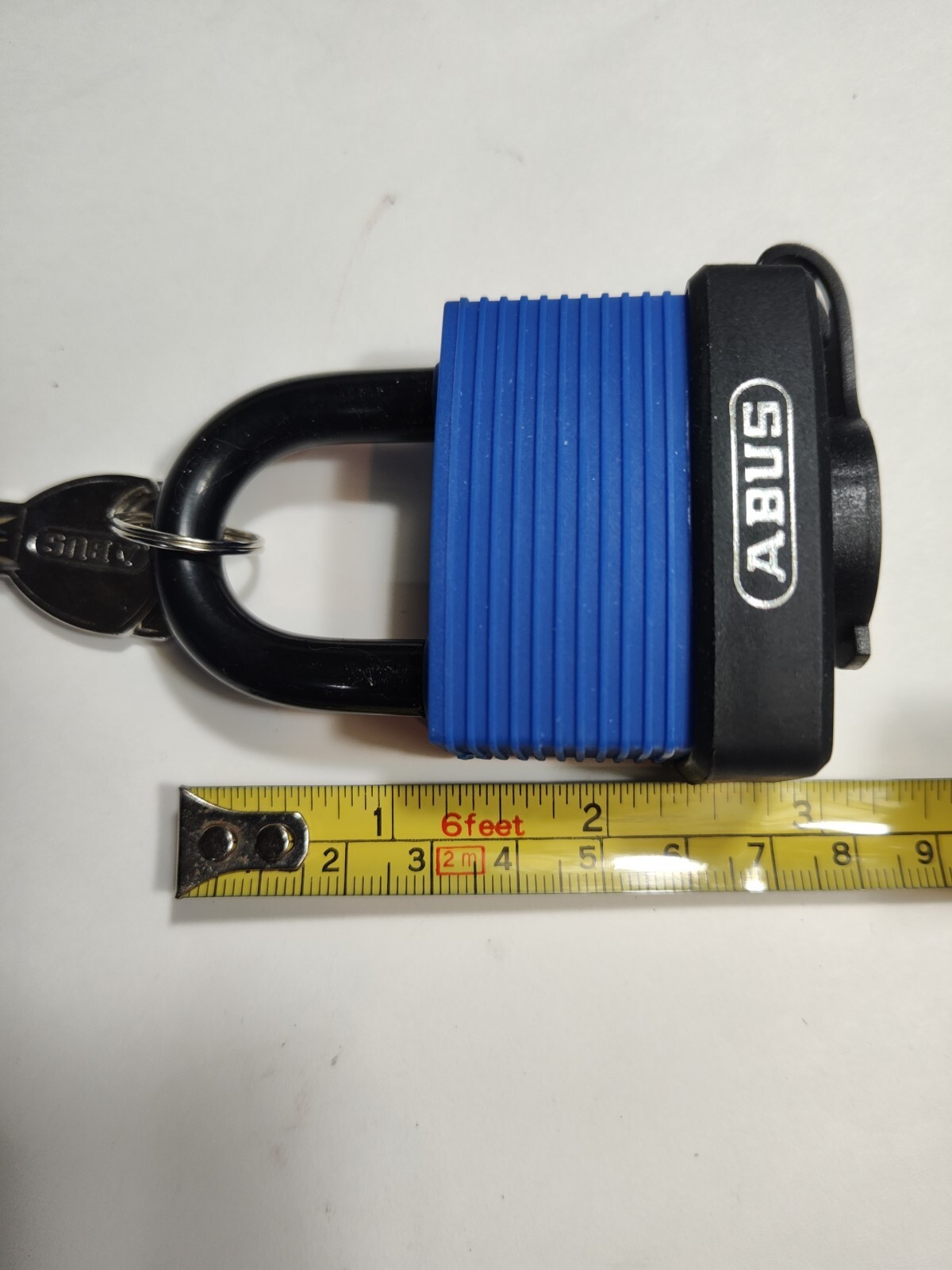 ABUS 70IB/50 MK KD Keyed Padlock, 59/64 in,Rectangle,Blue 5UKK2