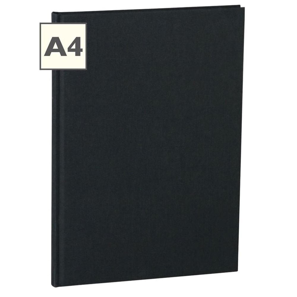 Classic Lined Notebook (Black) – A4