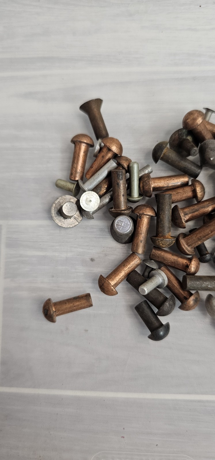 Mixed Lot Solid Rivets Copper Steel Aluminum Aircraft Industrial Fasteners