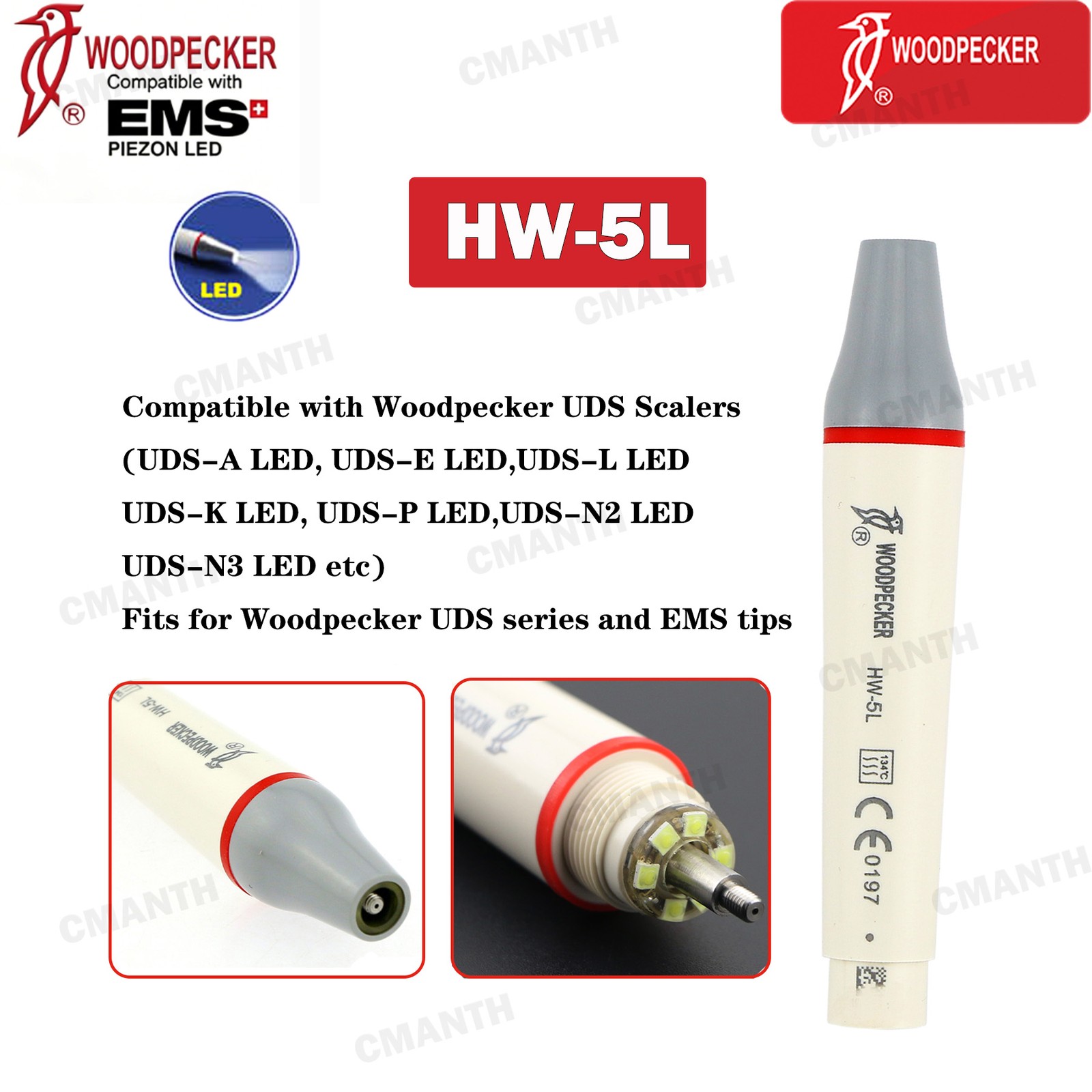 US Woodpecker DTE Dental Handpiece Ultrasonic Scaler Fit EMS SATELEC NSK HW5L/6L