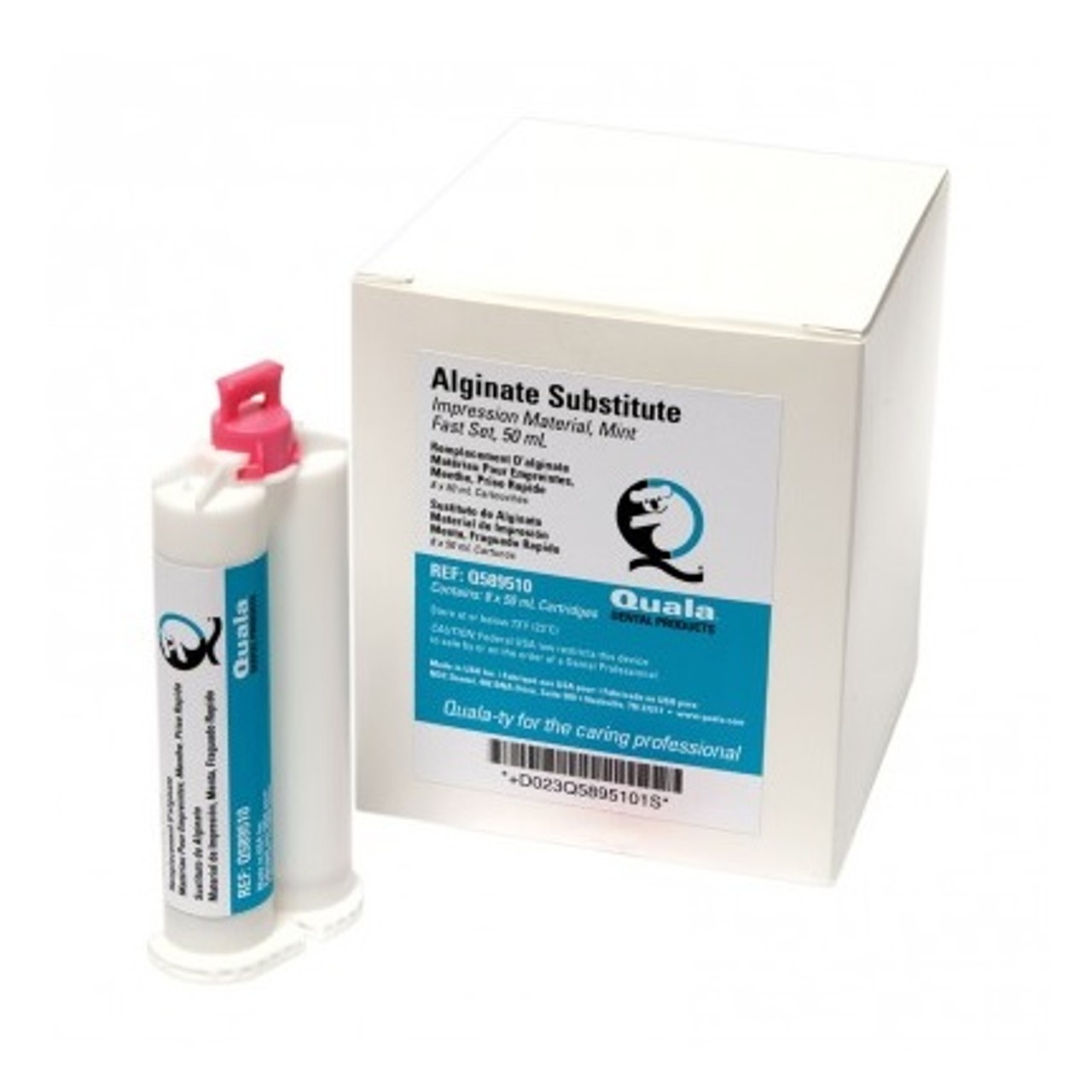 Quala Q589510 Alginate Substitute Fast Set Cartridges Mint 8/PK 50 mL