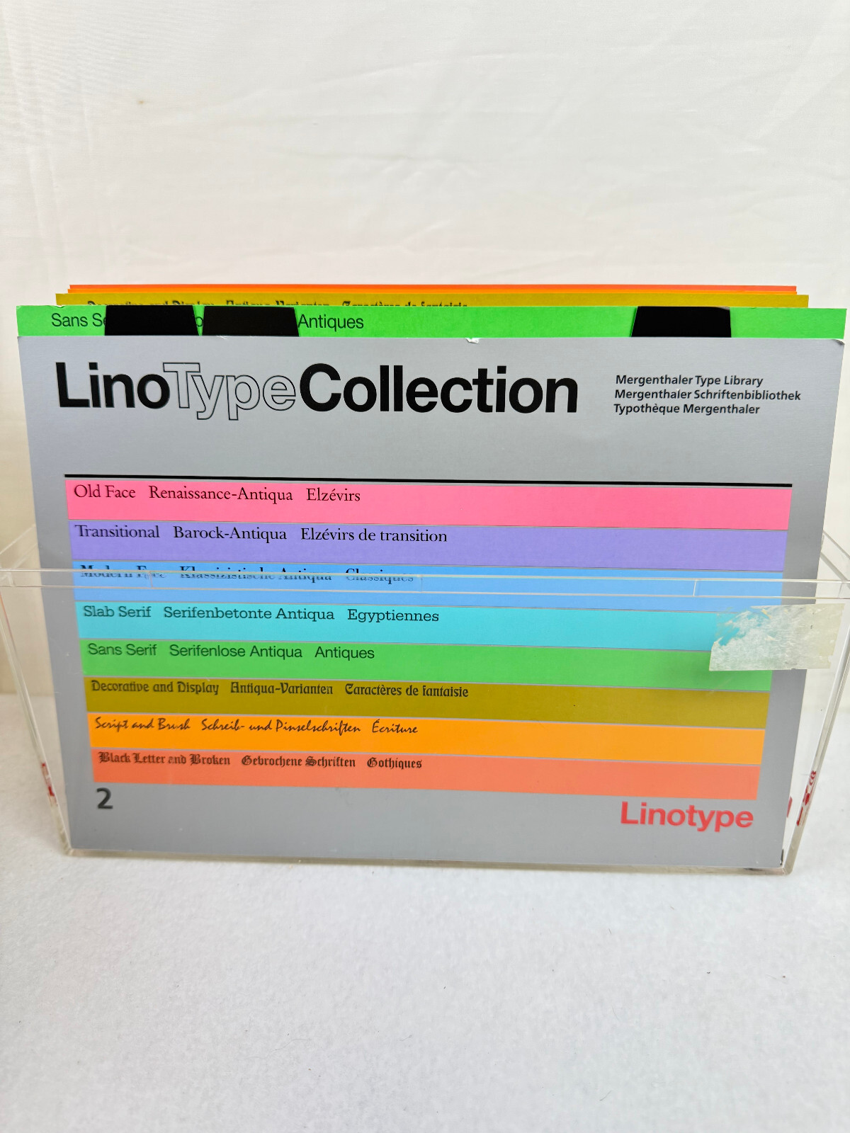 LINOTYPE COLLECTION – MERGENTHALER – SAND SERIF, DECORATIVE/DISPLAY, SCRIPT #2