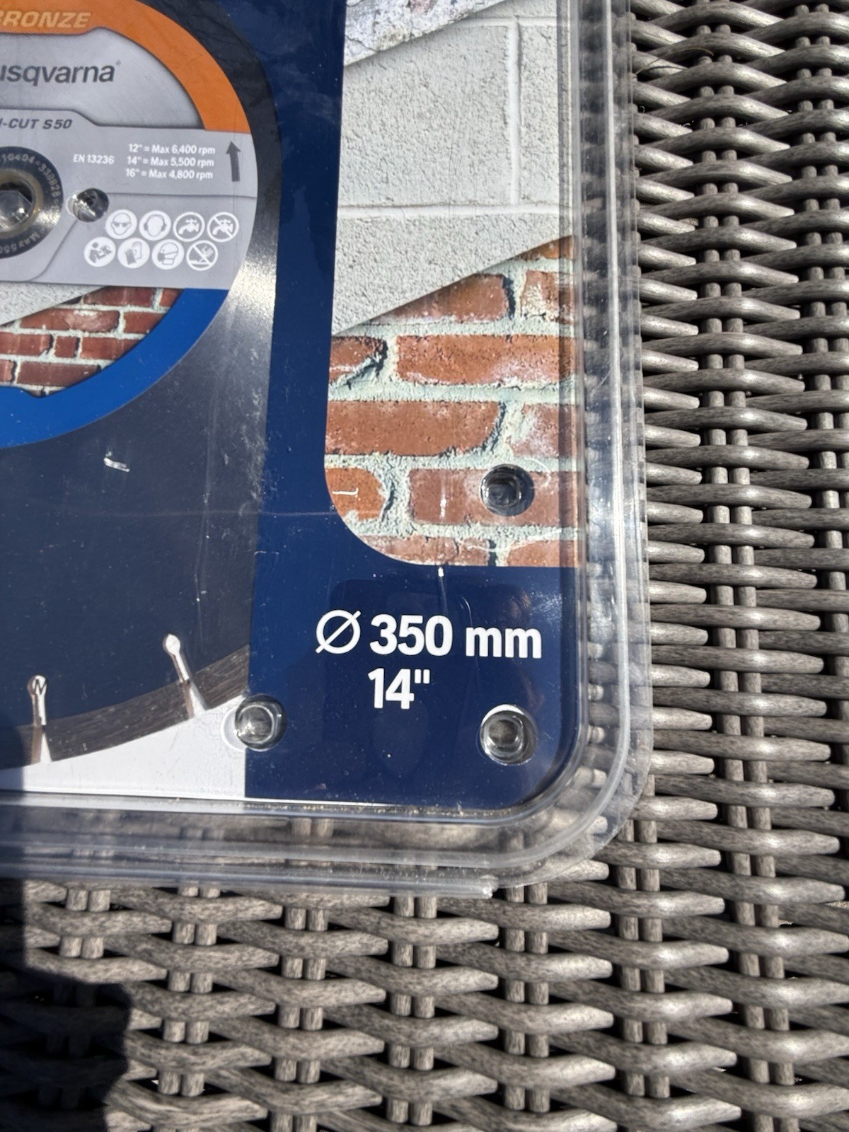 Husqvarna Tacti-Cut S50 Concrete Diamond Blade- 14″ w/ Universal Arbor