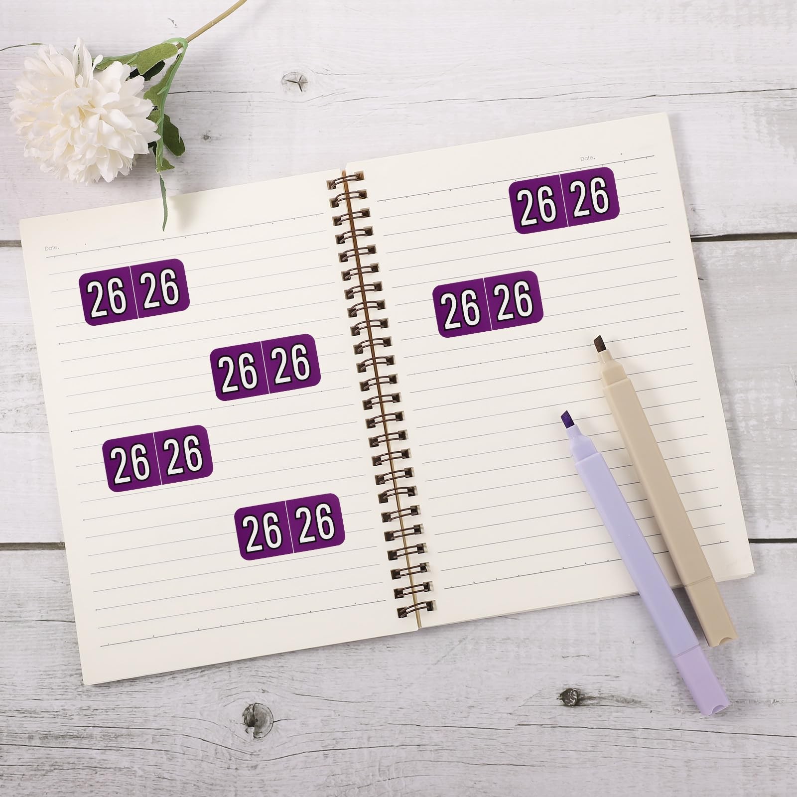 500pcs 2026 Year Stickers, 3/4×1-1/2 Inch 0.75×1.5in/1.9×3.8cm, Dark Purple