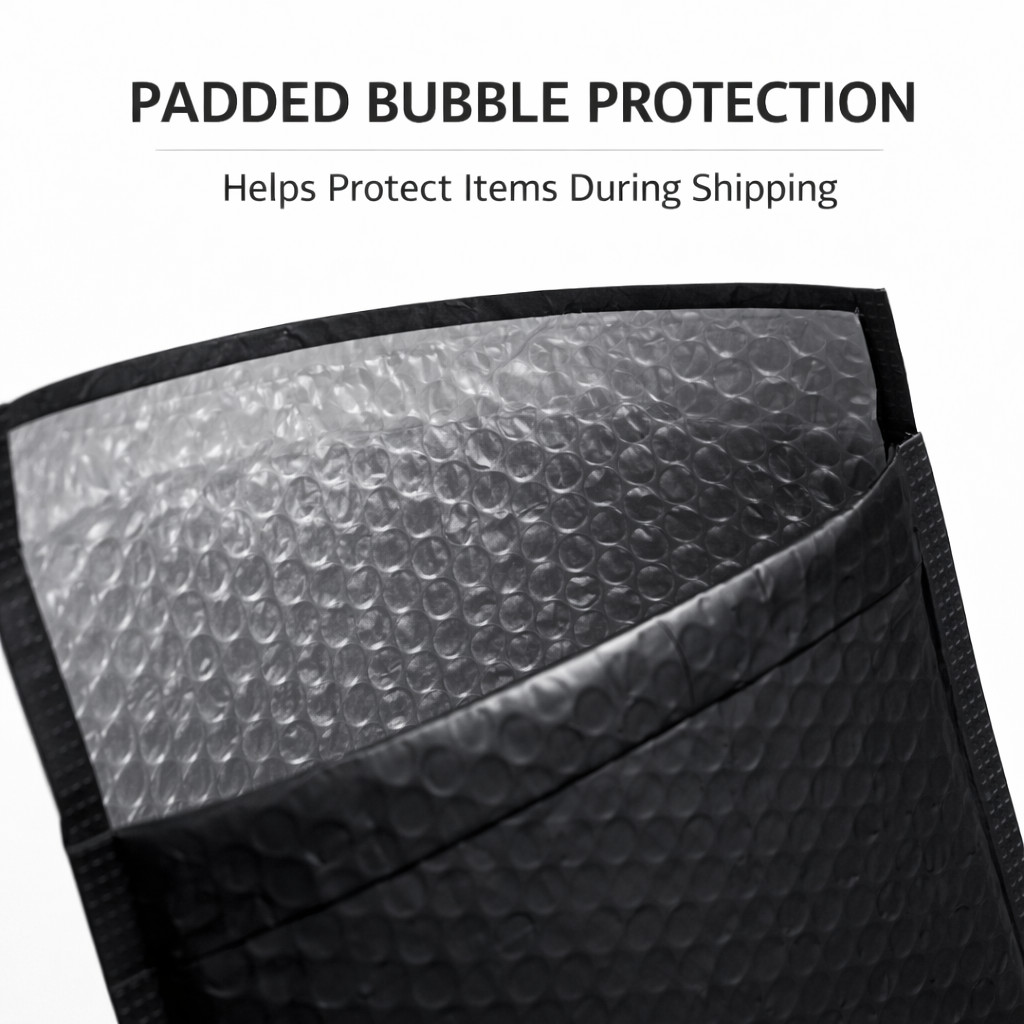 #2 8.5×12 Black Poly Bubble Mailers Padded Envelopes Self Seal Shipping Bags