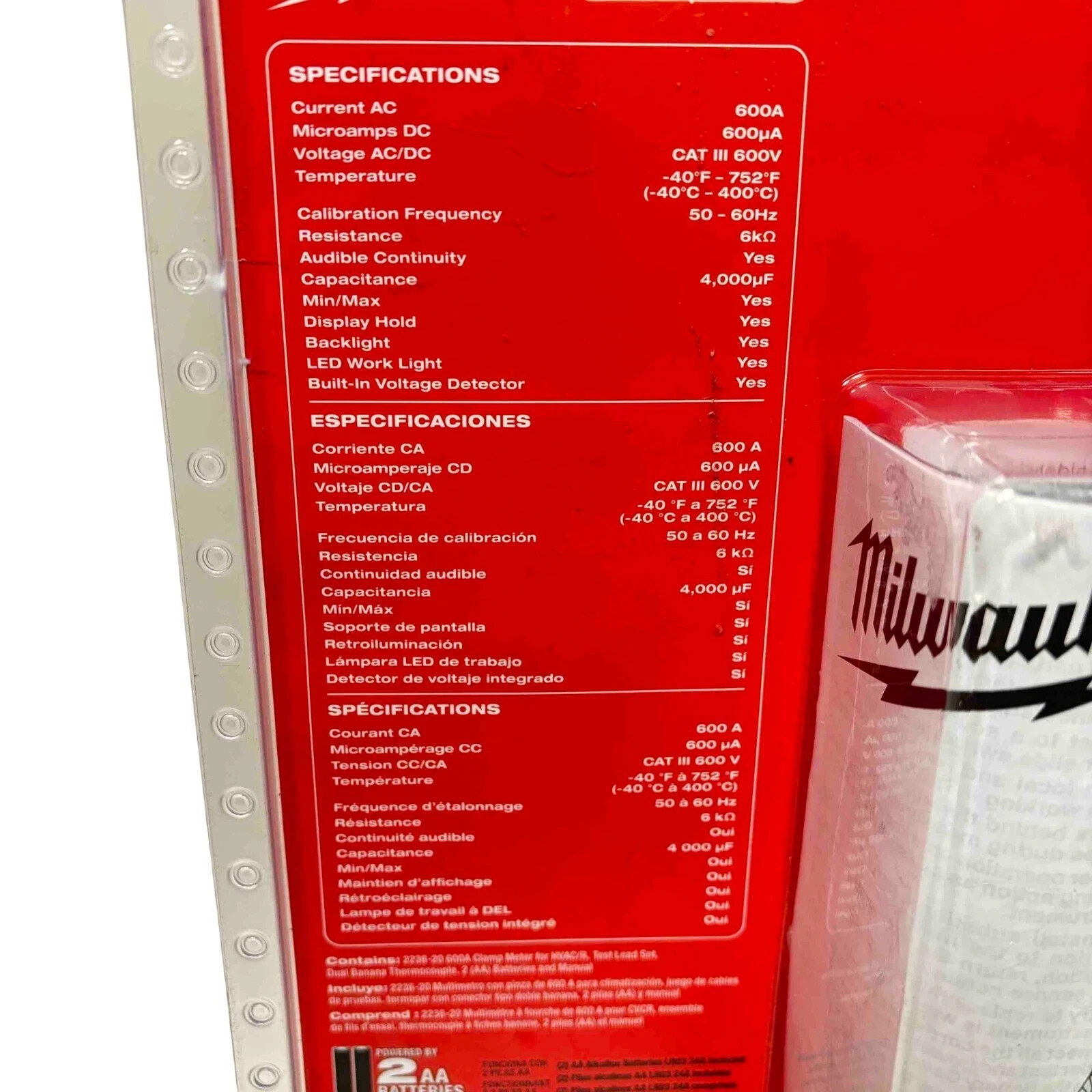 Milwaukee 2236-20 600A Clamp Meter for HVAC/R