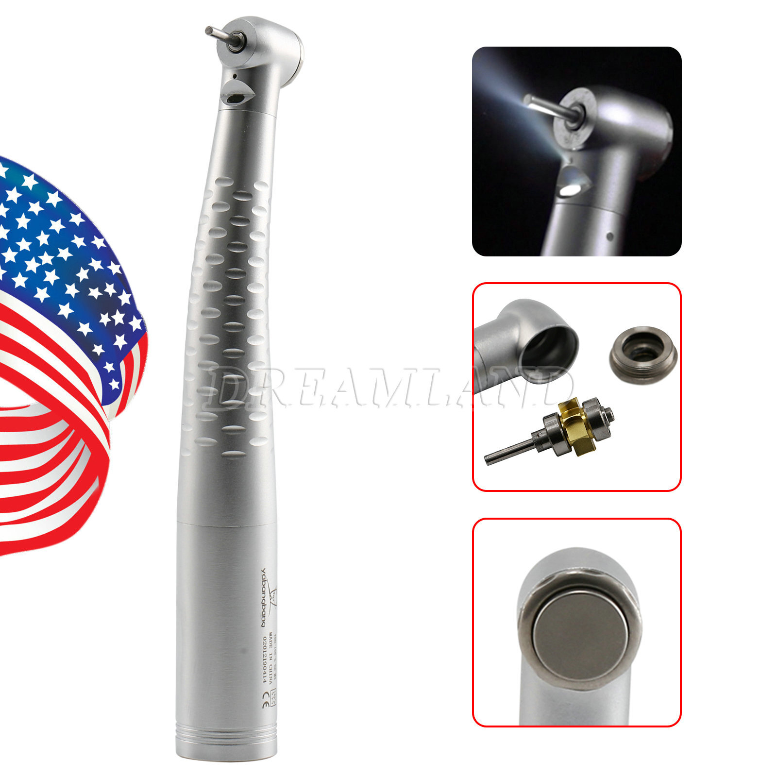 KaVo Style Dental Fiber Optic LED Handpiece Fast High Speed /LED Coupler 4/6Hole
