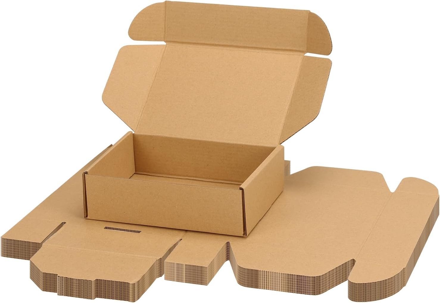 Versatile 7x5x2 Inch Brown Mailer Boxes – Easy Assembly Gift Packaging (15 Pack)