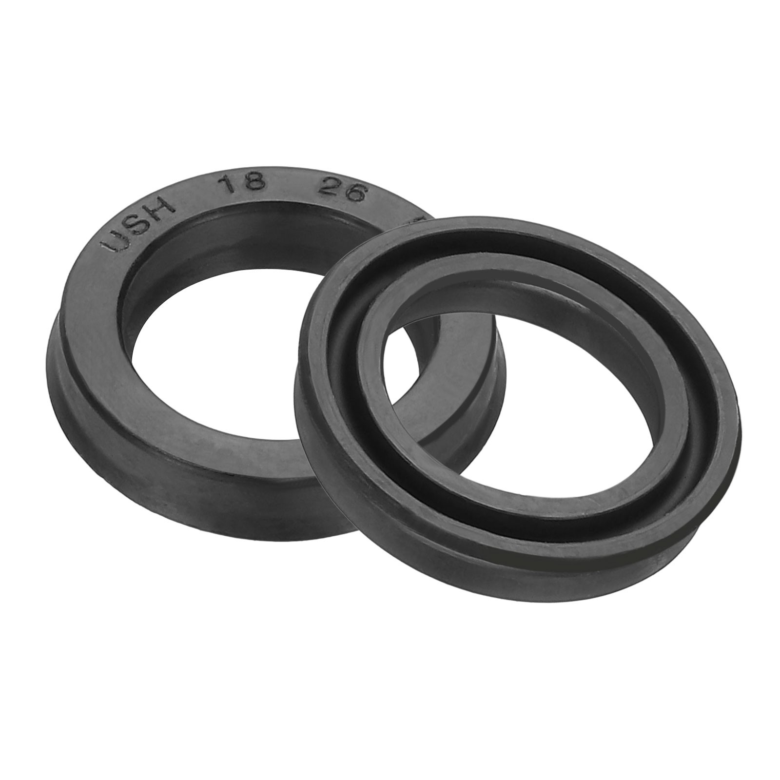 18 x 26 x 5mm Oil Seal 2 Pcs Lip Seals Nitrile Rubber Cover Radial Shaft Black