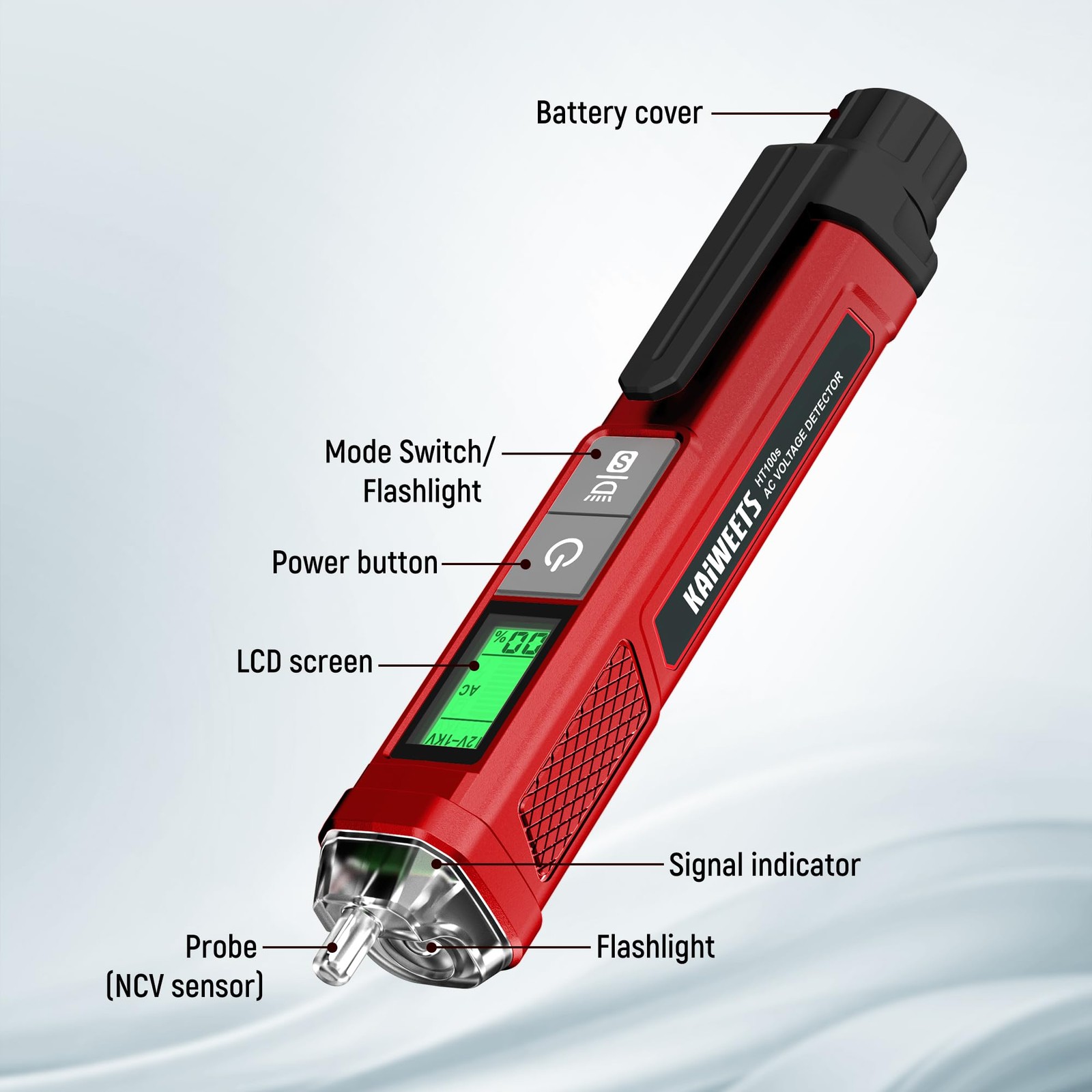 KAIWEETS Voltage Tester/Non-Contact Voltage Tester with Signal Percentage, Du…