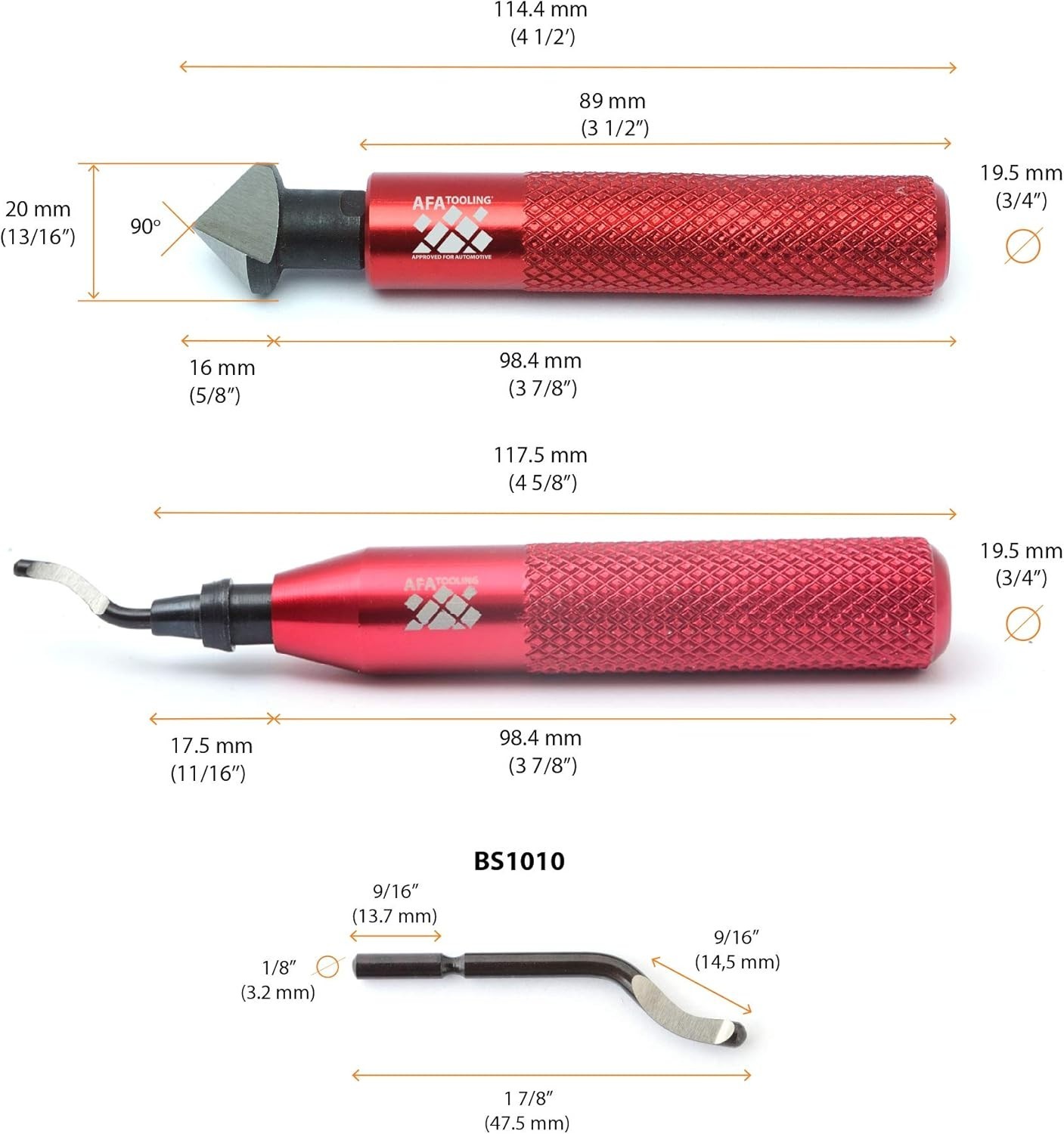 AFA Tooling Deburring Tool Kit 10 High Speed Blades Countersink Hand Reamer New
